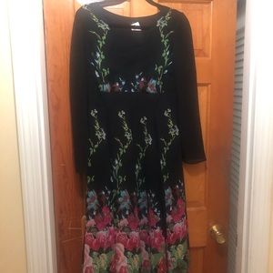 Never Worn Black Floral Dress size M
